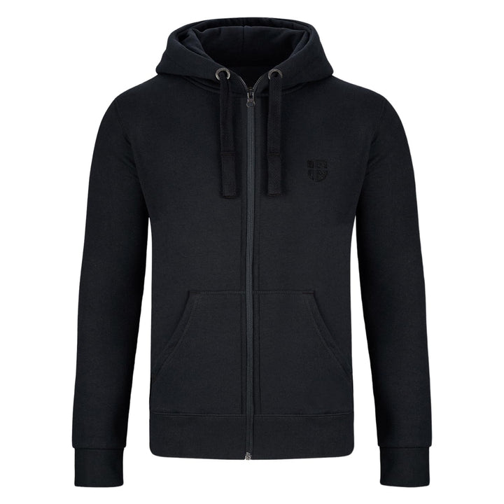 Herren Sweatjacke Kapuzenjacke mit Baumwolle Sport & Freizeitjacke, XXL Schwarz (Black)
