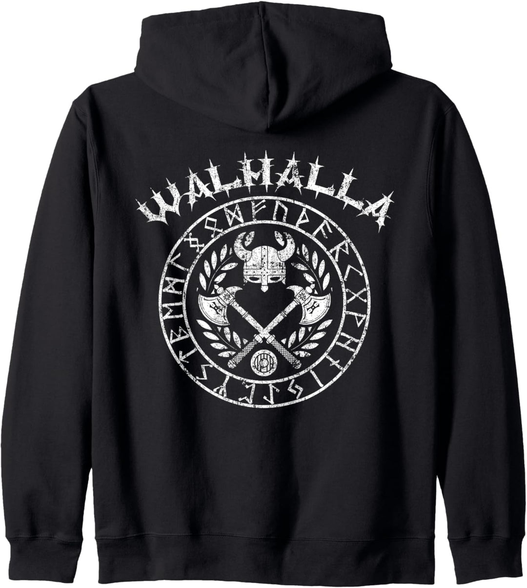 Walhalla Wikinger Germanen Design mit Runen Kapuzenjacke