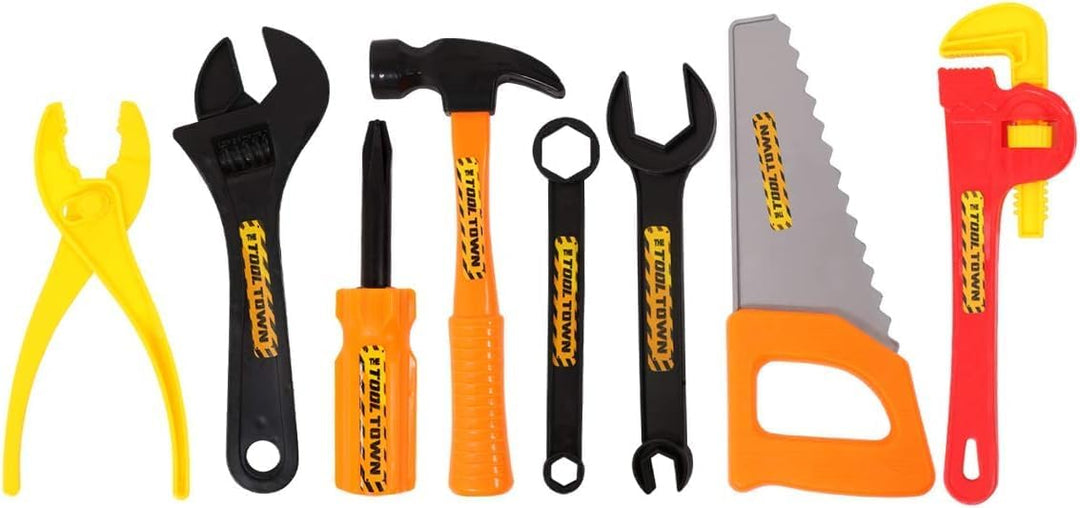 Kinder Baumeister Spielset Kinder Spielzeug Werkzeugset - 8 Stück Builder Dress Up mit Werkzeuggürte