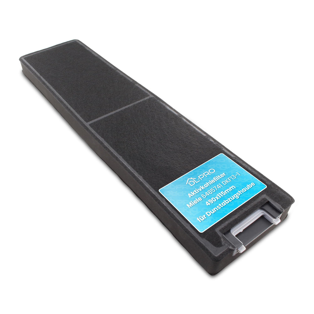 DL-pro Kohlefilter kompatibel mit Miele 6485741 DKF13-1 490x115mm Aktivkohlefilter Filter für Dunsta