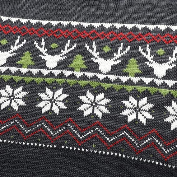 Danfiki Pullover Herren Herren Weihnachtspullover Sweater Christmas Pullover Rundhals Warme Strickpu