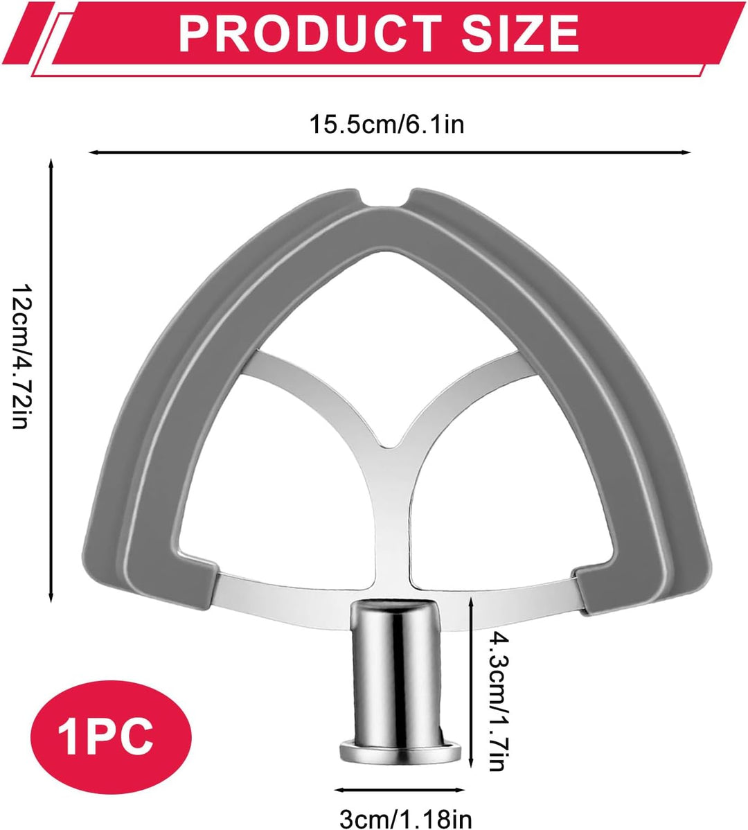 Flachrührer-Aufsatz aus Edelstahl kompatibel mit KitchenAid 4,5-5 Quart