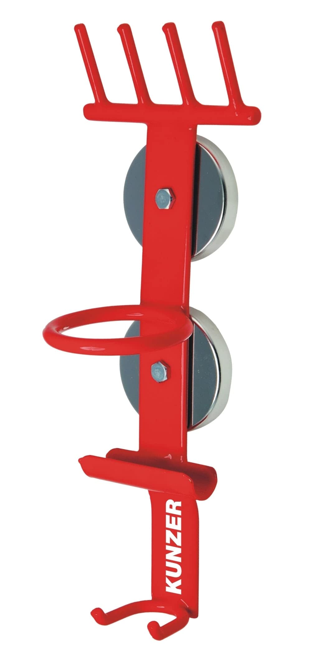 Kunzer 7MHG01 Magnethalter, leichte Ausführung, gekröpft - Farbe Rot - platzsparend & praktisch für
