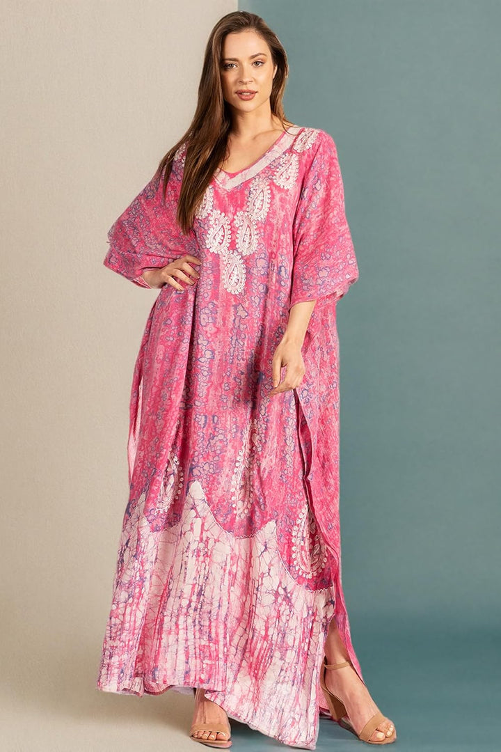 Sakkas Tacy Frauen Casual Boho Sommer Maxikleid Kaftan Kaftan Vertuschung LougeWear Einheitsgrösse 1