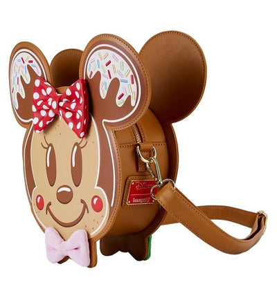 Loungefly Mickey & Minnie Gingerbread Cookie Crossbody Geldbörse | Disney, Braun, Standard, Figurale