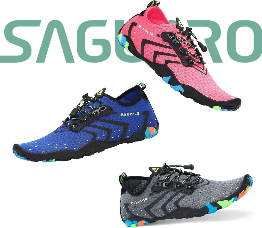 Saguaro Wasserschuhe für Herren, rutschfest, schnelltrocknend, Wasserschuhe 39 EU Blau, 39 EU Blau