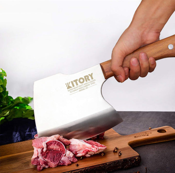 Kitory Hackmesser 16 cm Klinge, Extradicker 6,25 mm für gefrorenes Fleisch und grosse Knochen, Extre