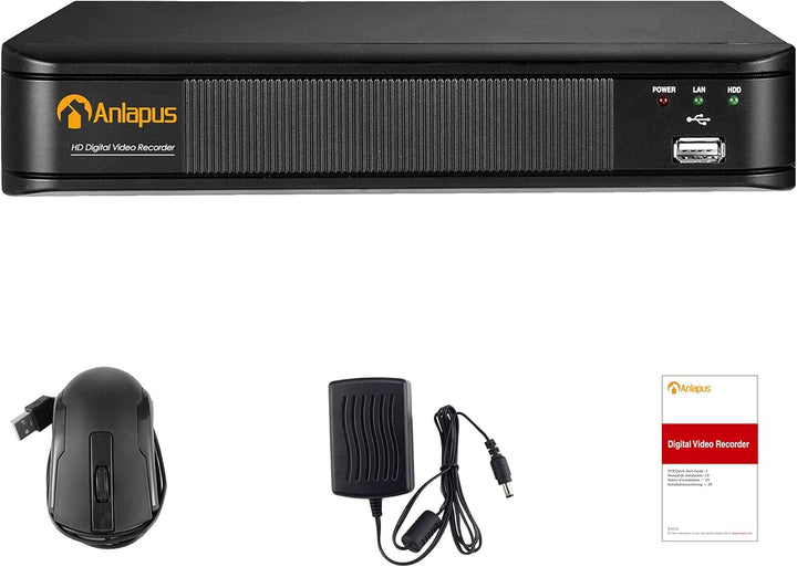 Anlapus 8 Kanal 1080P HD DVR Netzwerk Video Recorder Aufzeichnungsgerät mit 1TB Festplatte, Unterstü