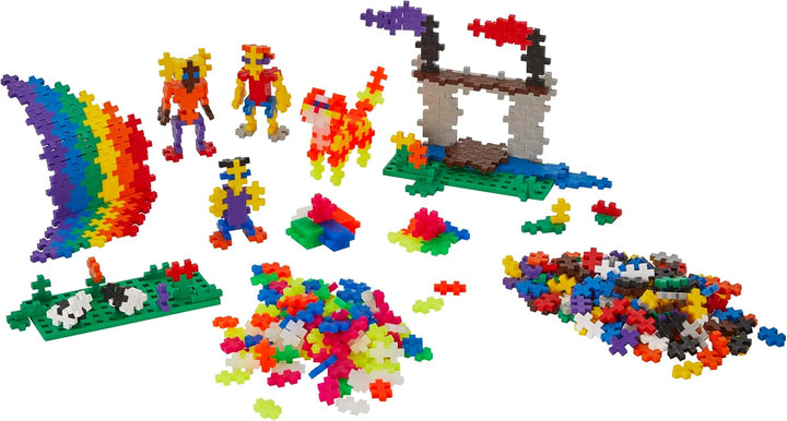 Plus-Plus 9605008 5008 Geniales Konstruktionsspielzeug, Learn to Build Basic, Bausteine-Set, 600 Tei