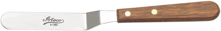 Ateco Offset-Spatel mit 19 cm Edelstahlklinge, Holzgriff, silberfarben Offset - 19,4 cm Spatel, Offs