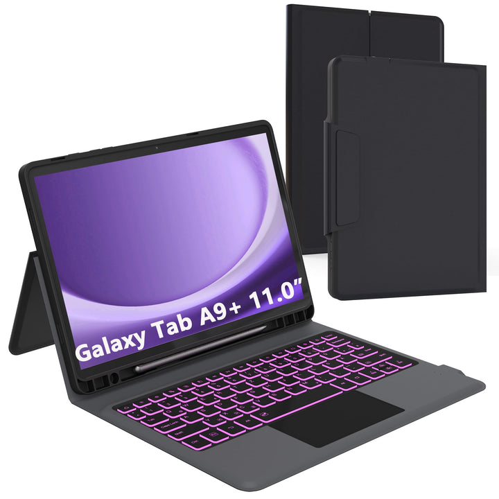 ROOFEI Galaxy Tab A9+ A9 Plus Hülle mit Tastatur: 11 Zoll Galaxy Tab A9plus Deutsches QWERTZ-Layout
