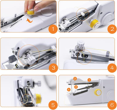 Nähmaschine Tragbar für Anfänger, Erwachsene, Elektrische Nähmaschinen mit Nähset für DIY, Kleidung,