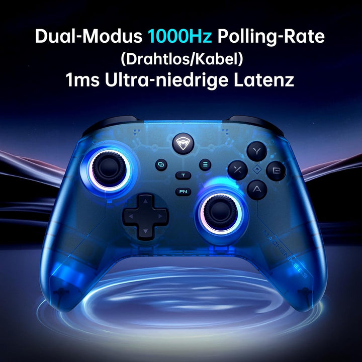 Machenike G3V2 Controller PC, Gamepad PC Wireless, 2 Einstellbare Hall Effekt Joystick, 2 Programmie