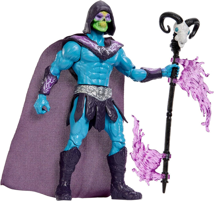 Masters of the Universe Funktionsfigur Skeletor mit Havoc-Stab-Attacke, Dreh- und Loslassfunktion, c