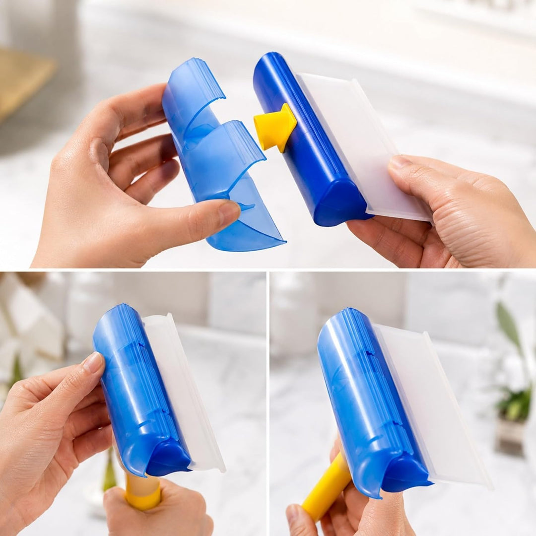AquaBLADE Set Nr. 2 - Kleiner und grosser Wischer mit Silikonlippe, Wasserauffangrinne und externem