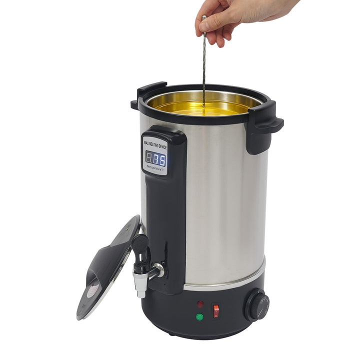 Jerool Wachsschmelzer 8l Edelstahl 30-100°c | Mit Ausguss | 1100w | Elektrischer Wachsschmelzer Für