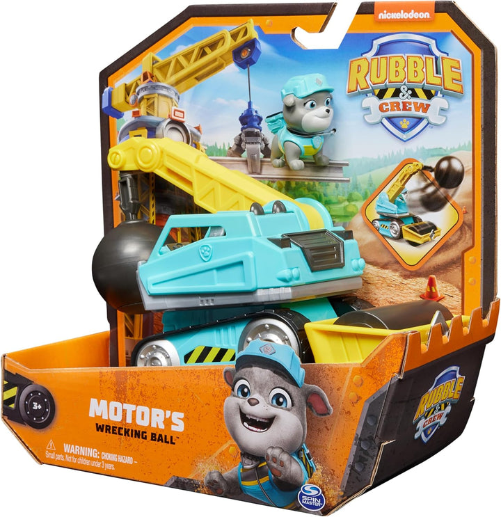 Rubble & Crew - Abrissbirnen-Baufahrzeug mit Motor-Figur (Basis Fahrzeug), Spielzeug für Kinder ab 3