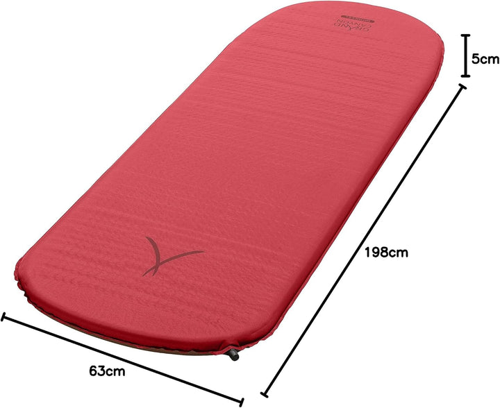 Grand Canyon Hattan 5.0 L - Selbstaufblasende Isomatte, Camping-Matte - 198x63x5,0cm - American Beau