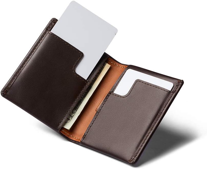 Bellroy Slim Sleeve – kleine, dünne Lederbörse (max. 12 Karten Plus Scheine) Java Caramel, Java Cara