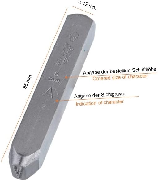 GRAVUREM-RP Schlagzahlen 0-9 - LOW-STRESS DOT-STYLE - Punktierte Radiengravur / 6mm 6 mm, 6 mm