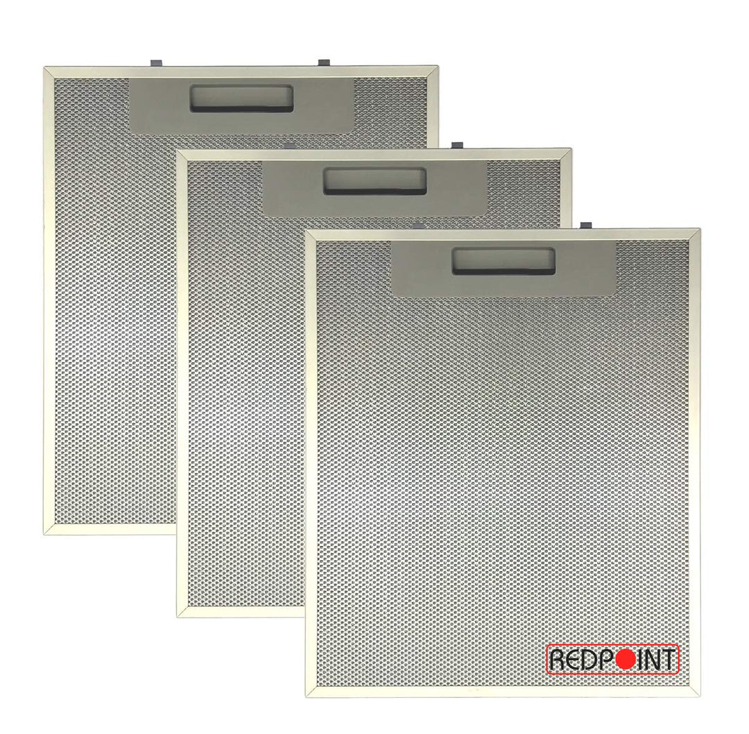 REDPOINT® Kit 3 Stück Aluminium-Fettfilter Austauschfilter Dunstabzugshaube Für FABER mm 253 x 300 x