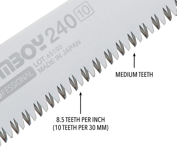 Seidig Professional Series Gomboy 240 Handsäge Landschaftsbau klappbar, mittel Zähne 121–24