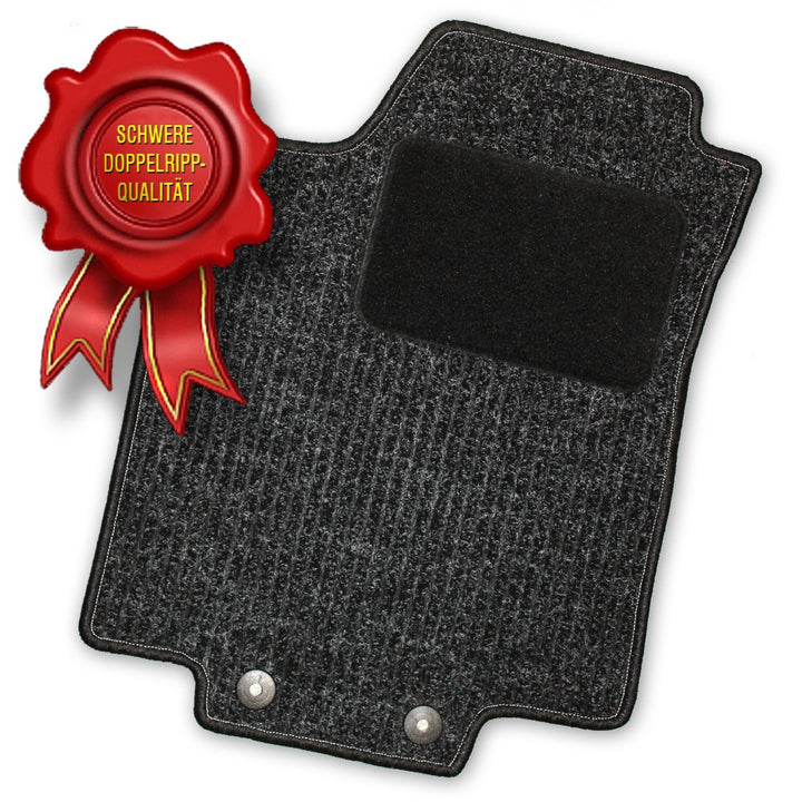 Bär-AfC Auto Fussmatten Doppelrippe passend für Mitsubishi ASX ab 2010 + FL ab 2012, Autoteppiche Na
