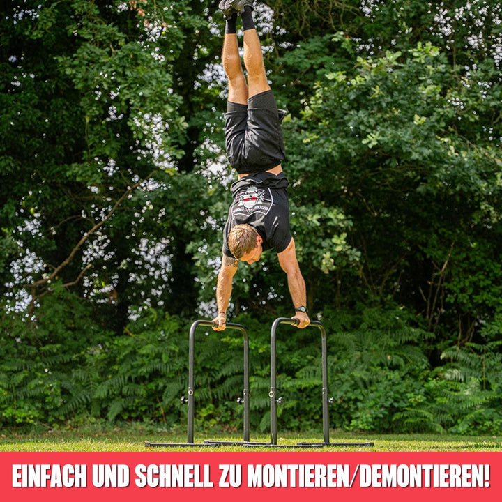 MATCHU - Verstellbare Dip Barren - Parallettes - Verstellbar in 75, 82, 89, 96 und 103 cm - 2er Set
