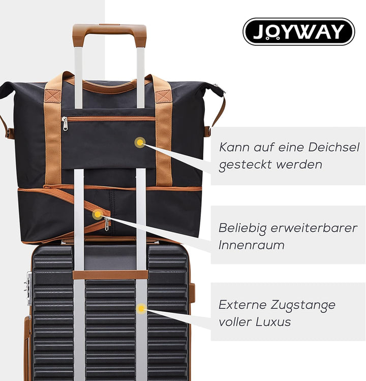 Joyway Hartschalen Koffer Set 3 Stück,Handgepäck Reisekoffer 4 Rollen Leicht, Rollkoffer mit Trolley