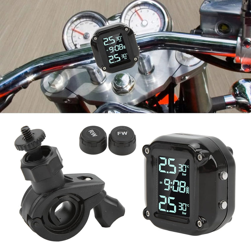 Leapiture Motorrad-TPMS-Reifendruckkontrollsystem Motorrad-Reifendruckkontrollsystem mit 2 Sensoren