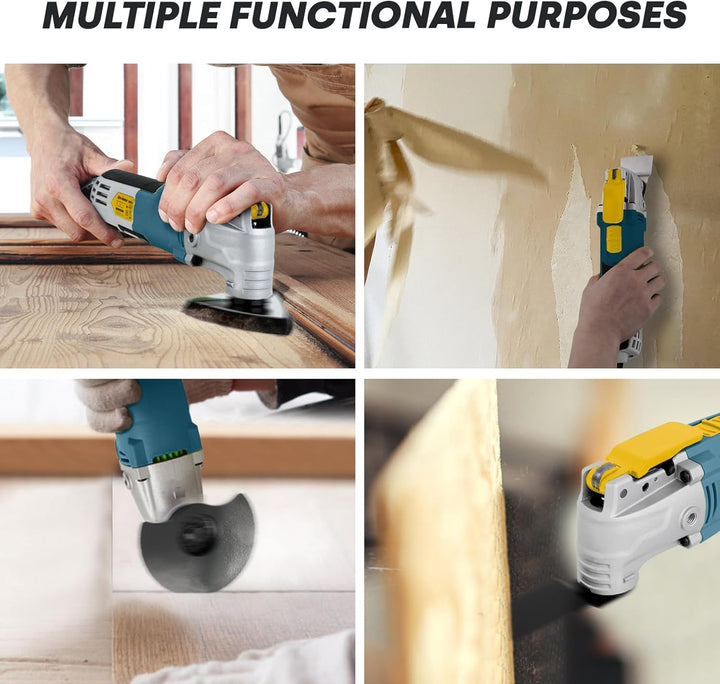 ENVENTOR Oszillationswerkzeug, 300W Multifunktionswerkzeug mit 28 Zubehör, 6 Variable Geschwindigkei