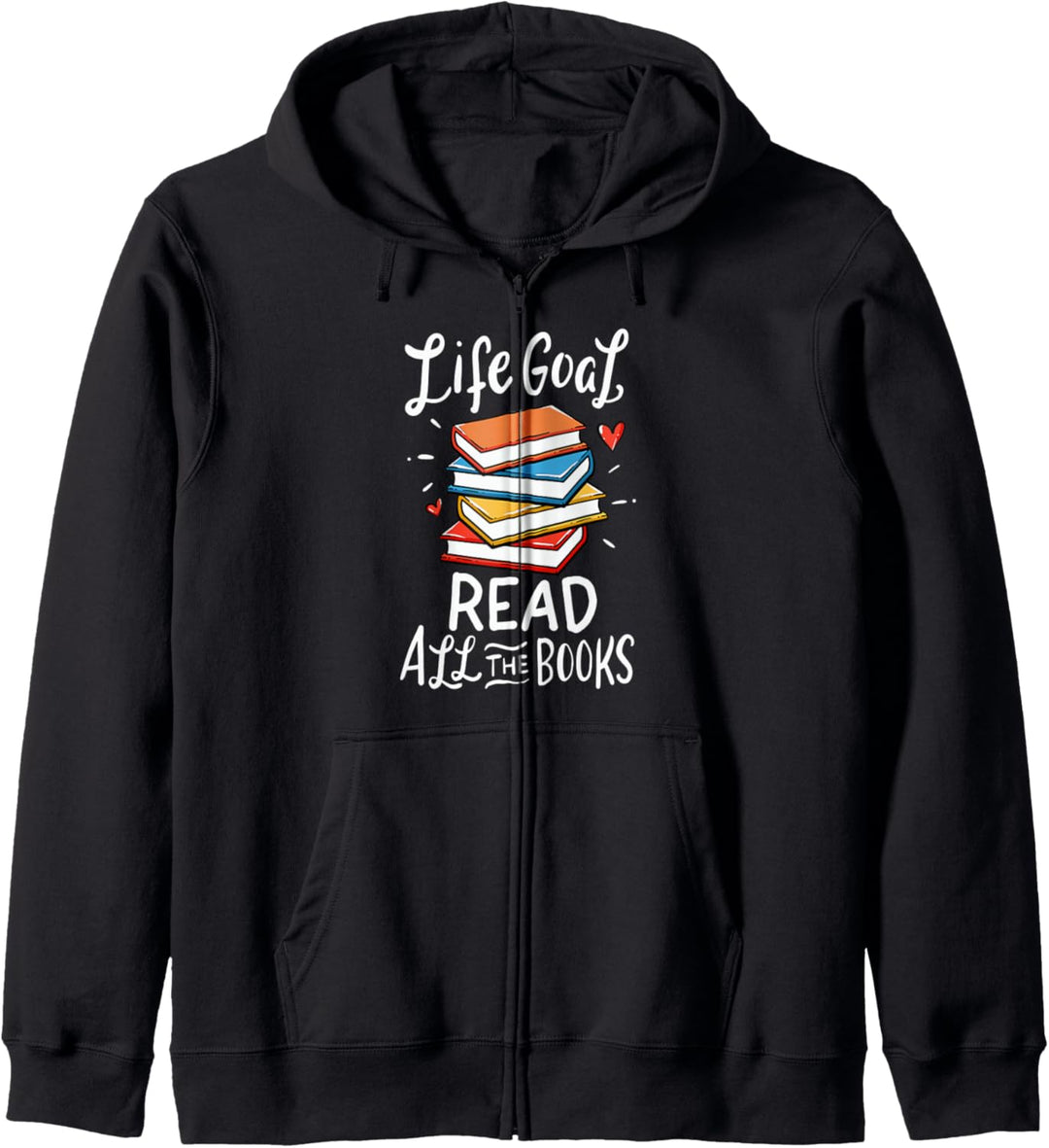 Bücherwurm Leseratte Spruch Lebensziel Bücher lesen Kapuzenjacke