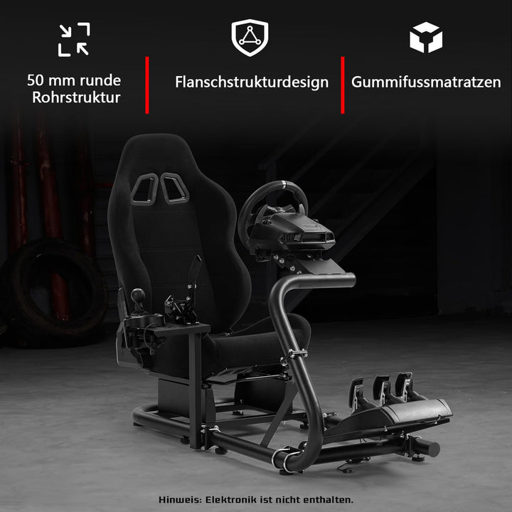 Dardoo Racing Simulator Cockpit mit verstellbarem Sitz Fit für Logitech/Thrustmaster/Fanatec G923 G2