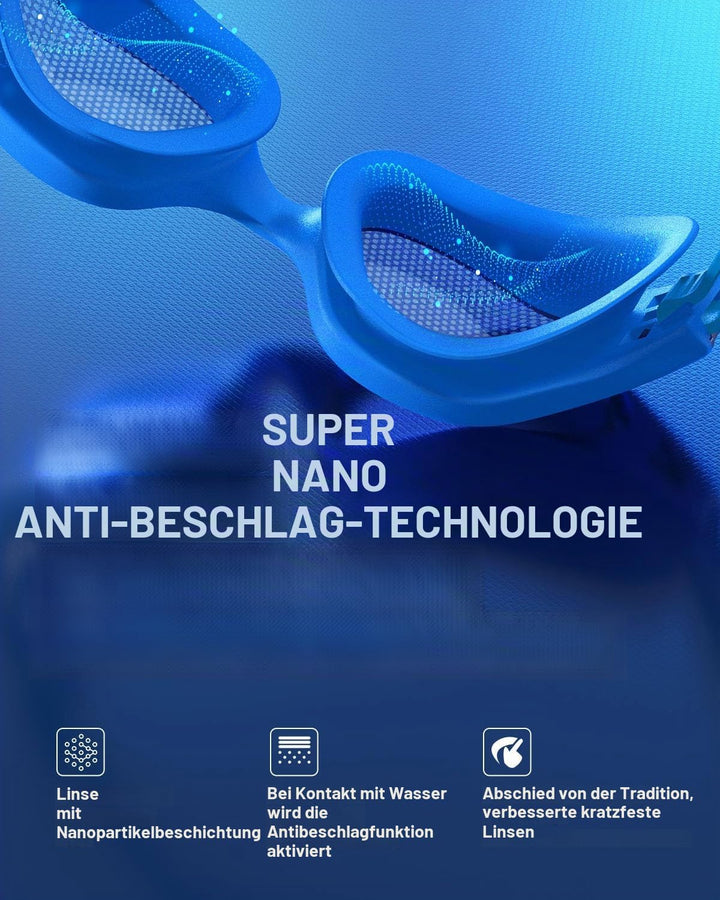 ZIONOR G1 NAVA Super Anti-Nebel Schwimmbrille, Uni, Erwachsene, Damen, Anti-Beschlag, Komfort Profi,