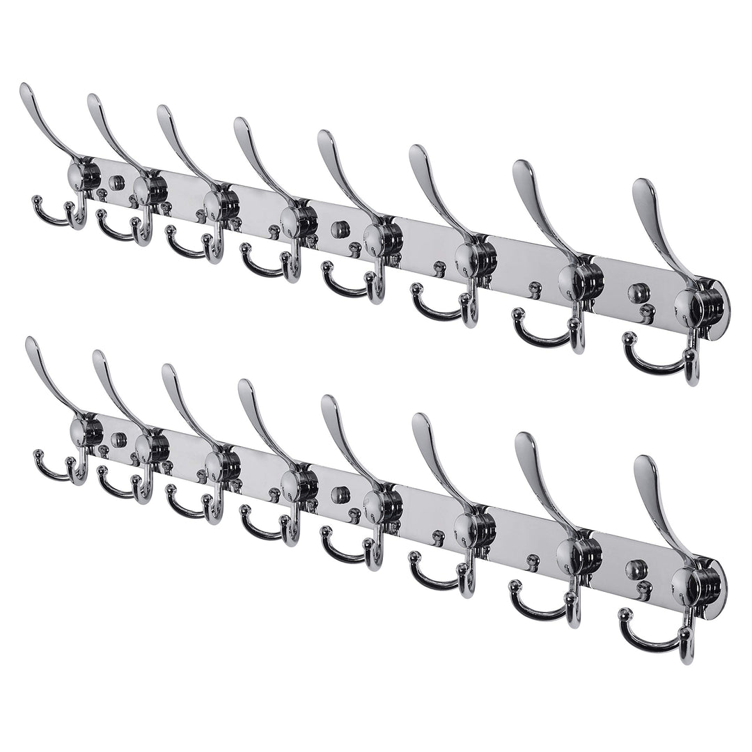 Dseap Garderobenleiste mit 8 haken, schwerlast 74cm Lang garderobenhaken, edelstahl wandgarderobe, k