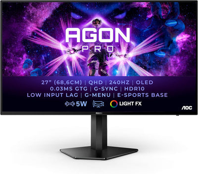 AOC Agon PRO AG276QZD - 27 Zoll QHD Monitor, 240 Hz, 0,03 ms GtG, FreeSync Premium Pro, G-Sync comp.