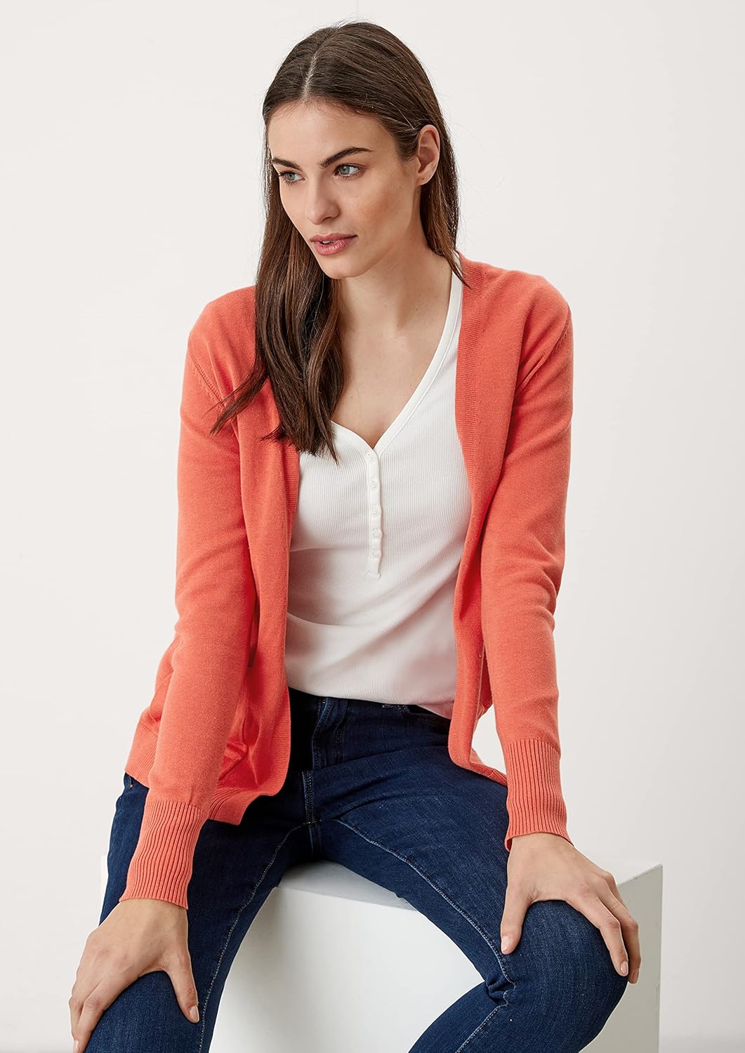 s.Oliver Damen Jacke Langarm, Terracotta