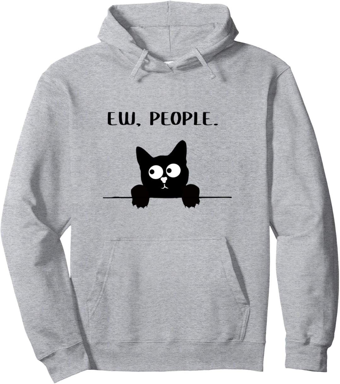 Ew People Katze Ich Hasse Menschen Lustiges Katzen Pullover Hoodie
