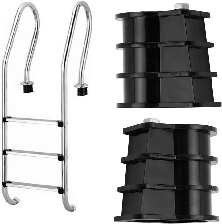 Schwimmleiter-Schnalle, 2PCS Kunststoff-eingebettete Teile Pool-Handlaufabdeckung, A