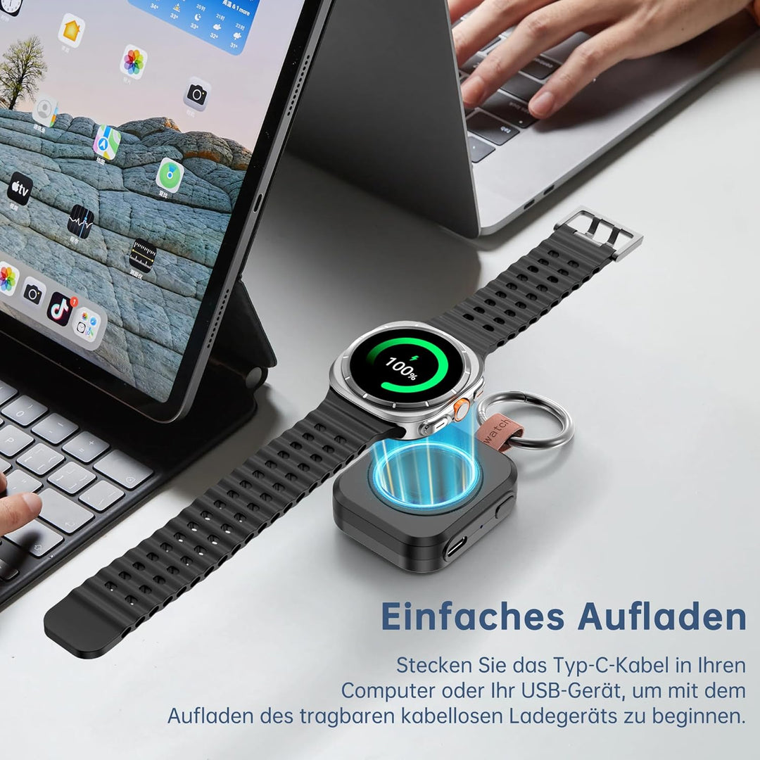Ladegerät für Samsung Galaxy Watch, 1200 mAh, tragbares Ladegerät für Samsung Galaxy Watch 8/8 Class