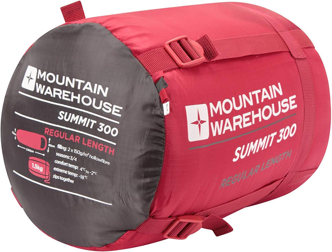 Mountain Warehouse Summit 300 Schlafsack - 3/4 Saison, isolierter Schlafsack in Mumienform, 23cm x 4