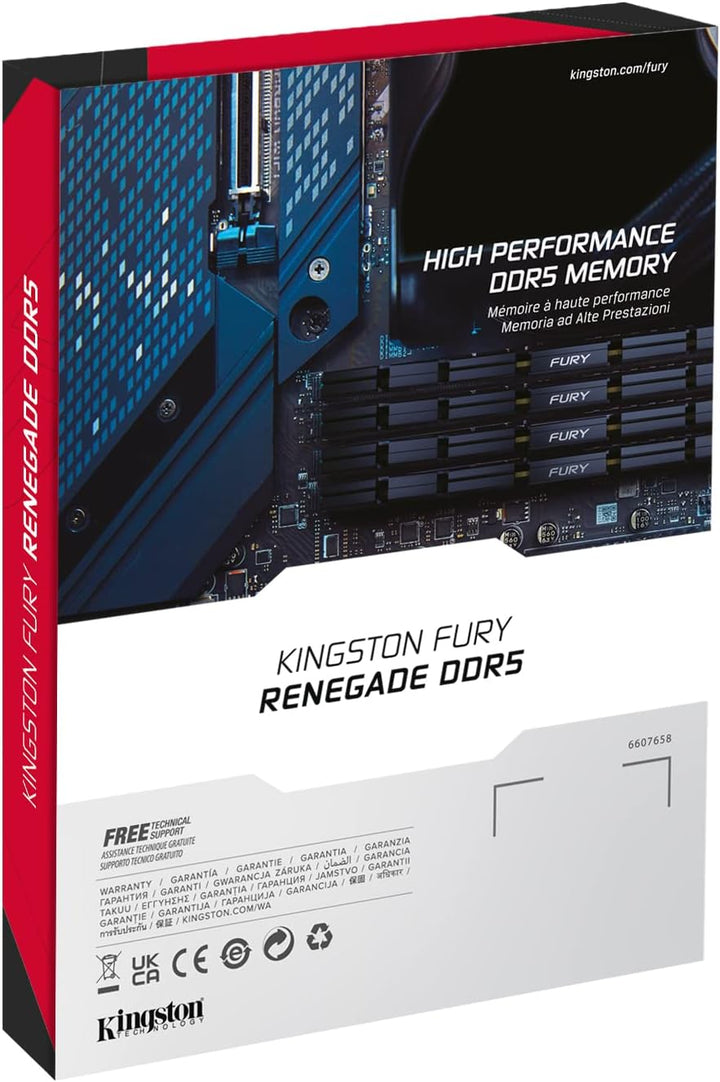 Kingston Fury Renegade DDR5 Silber/Schwarz XMP 96GB 6000MT/s CL32 DIMM Desktop Gaming Speicher (Kit