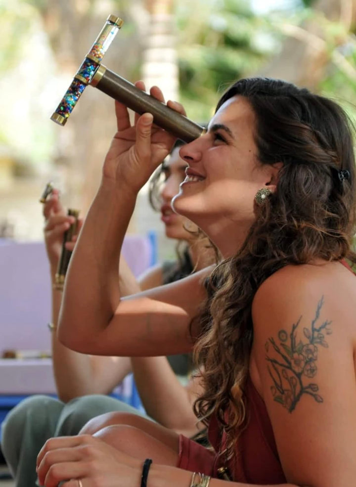 JP GAMES LTD Handgefertigtes Öl-Kaleidoskop aus Messing, hergestellt in Israel von Roy Cohen
