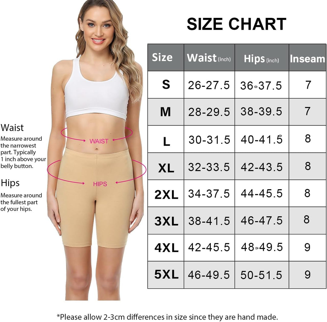 wirarpa Radlerhose Damen Kurz Baumwolle Boxershorts Unter Kleid Rock Unterhosen mit Bein Anti Scheue