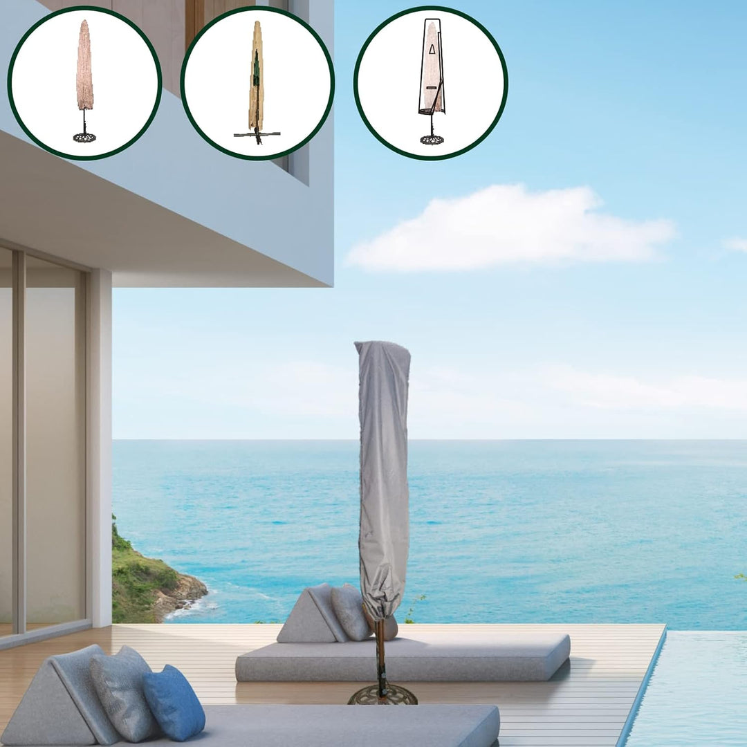 HENTEX Sonnenschirm Schutzhülle für Sonnenschirme bis Ø 350cm, 215x30/40W cm, mit faltbaren geliefer