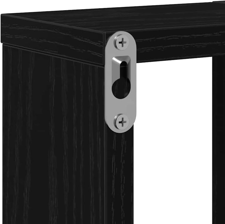 vidaXL Wandregal Wandmontiert Schwarz Eichen-Optik 104,5 x 43 x 10 cm, Stylisches modernes rechtecki