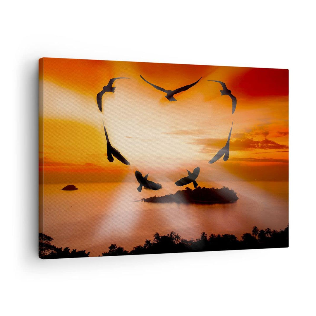 Bilder auf Leinwand Natur Landschaft Insel Meer Leinwandbild 70x50cm Wandbilder Dekoration Wohnzimme