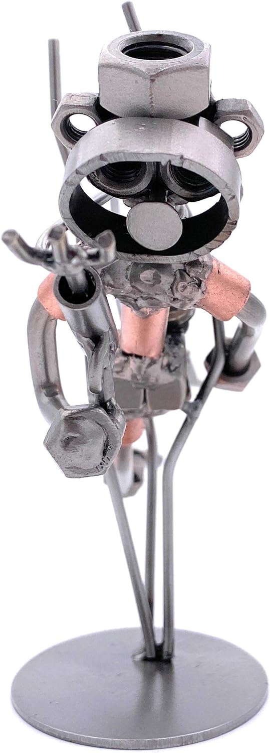 STEEMO Schraubenmännchen Taucher Speerfischen Geschenk Metall-Deko 23x6x16 cm