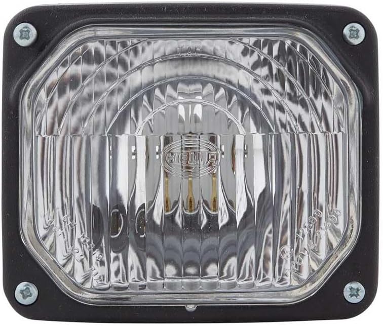 HELLA - Halogen-Scheinwerfereinsatz, Hauptscheinwerfer - 12/24V - rechteckig - Einbau - Lichtscheibe