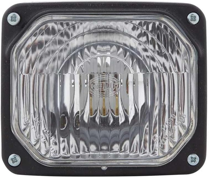 HELLA - Halogen-Scheinwerfereinsatz, Hauptscheinwerfer - 12/24V - rechteckig - Einbau - Lichtscheibe